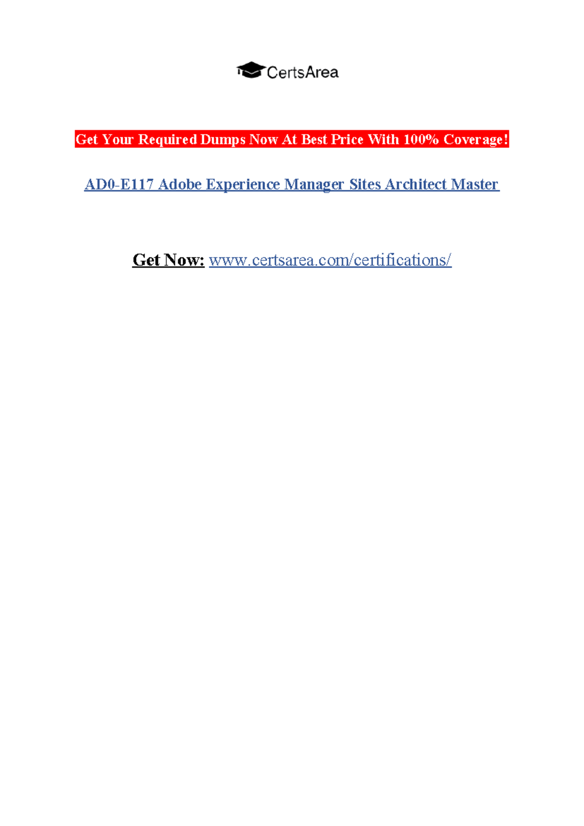 ad0-e117 adobe experience manager sites architect master dumps