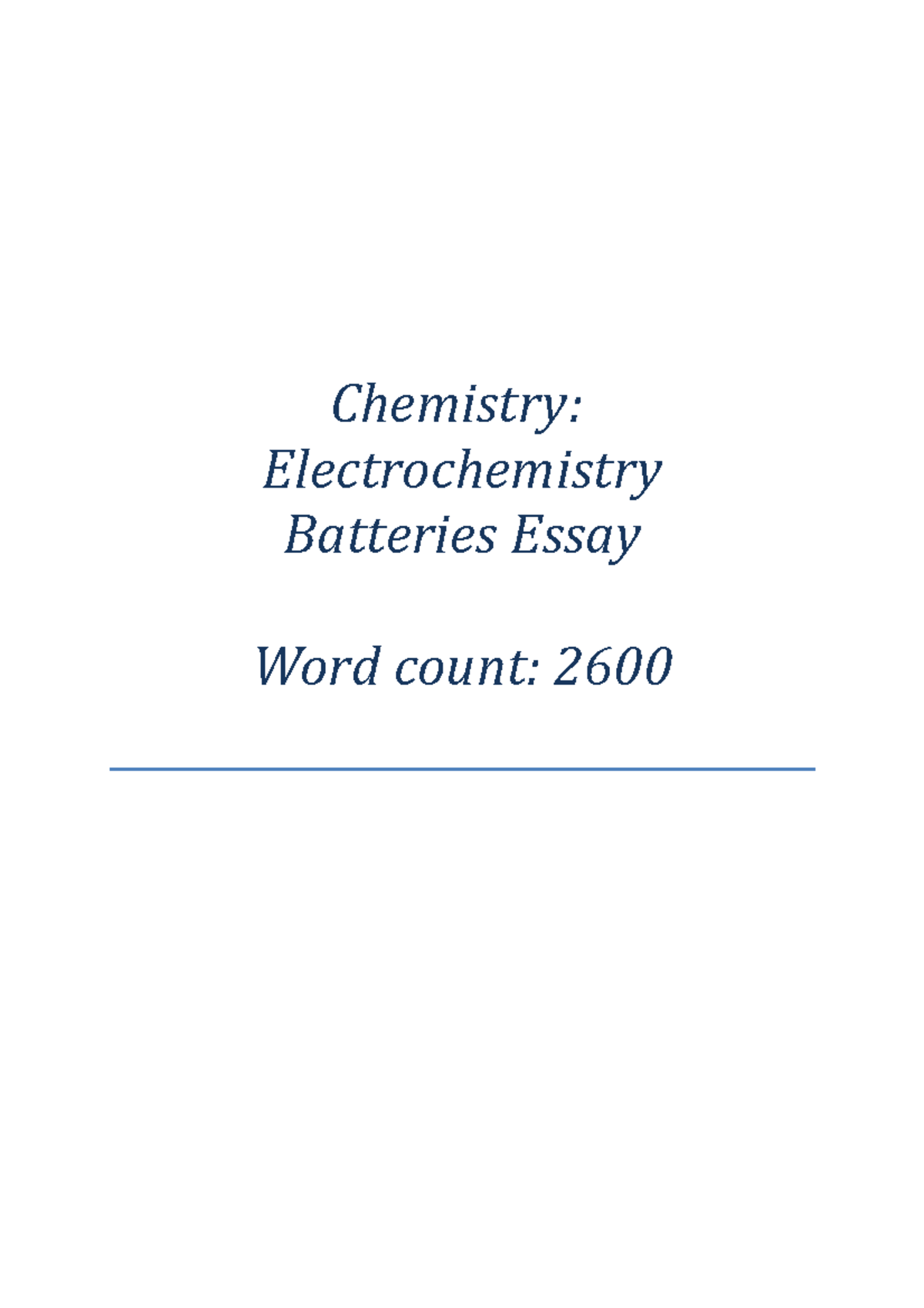 Batteries Essay Grade 7 Chemistry Electrochemistry Batteries