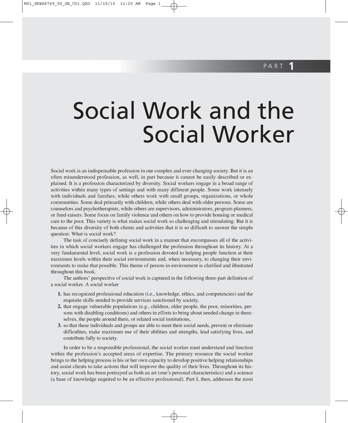 social work administration essay