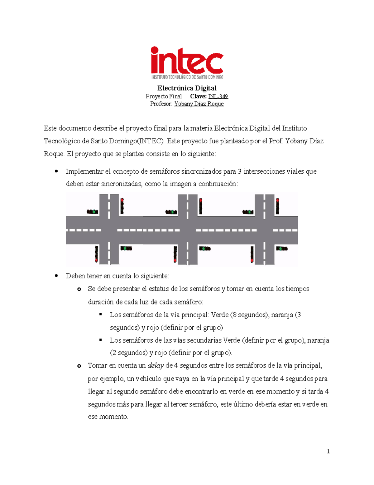 Proyecto Electrónica Digital Semaforos Sincronizados V14122022 1