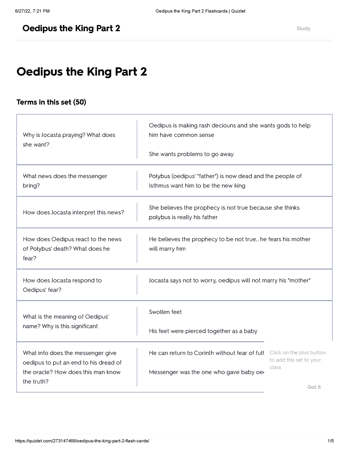 thesis statements for oedipus the king