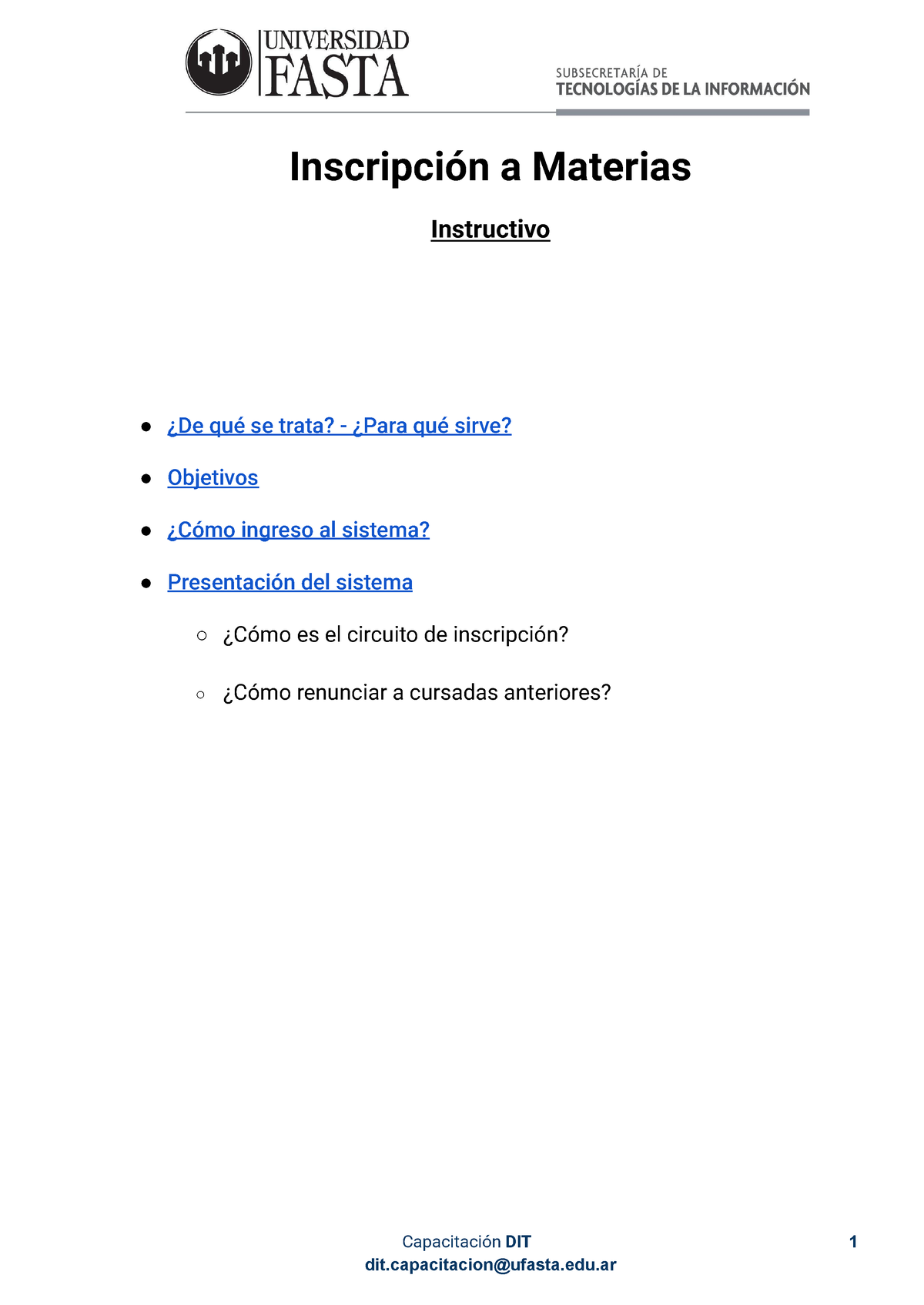 Inscripción A Materias Instructivo Inscripción A Materias Instructivo ¿de Qué Se Trata 1353