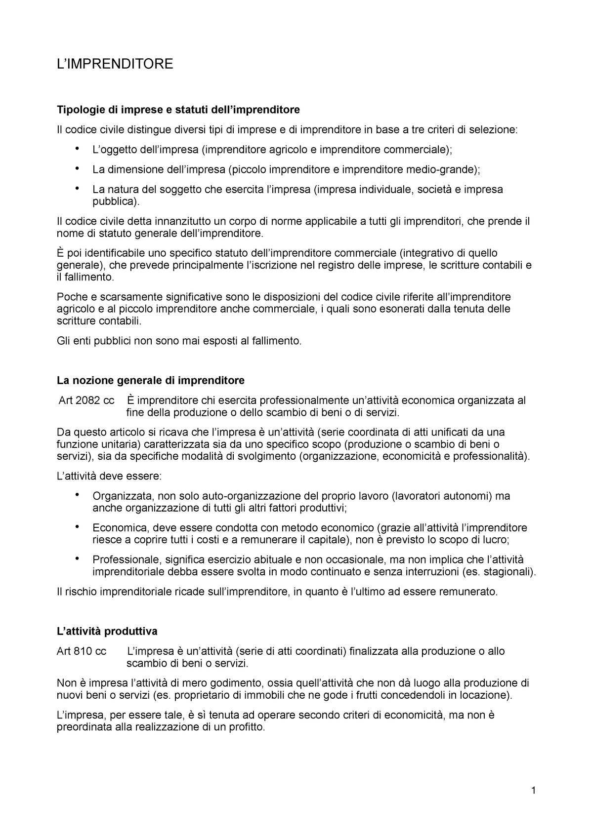 Appunti Di Diritto Commerciale PDF - UniGe - Studocu