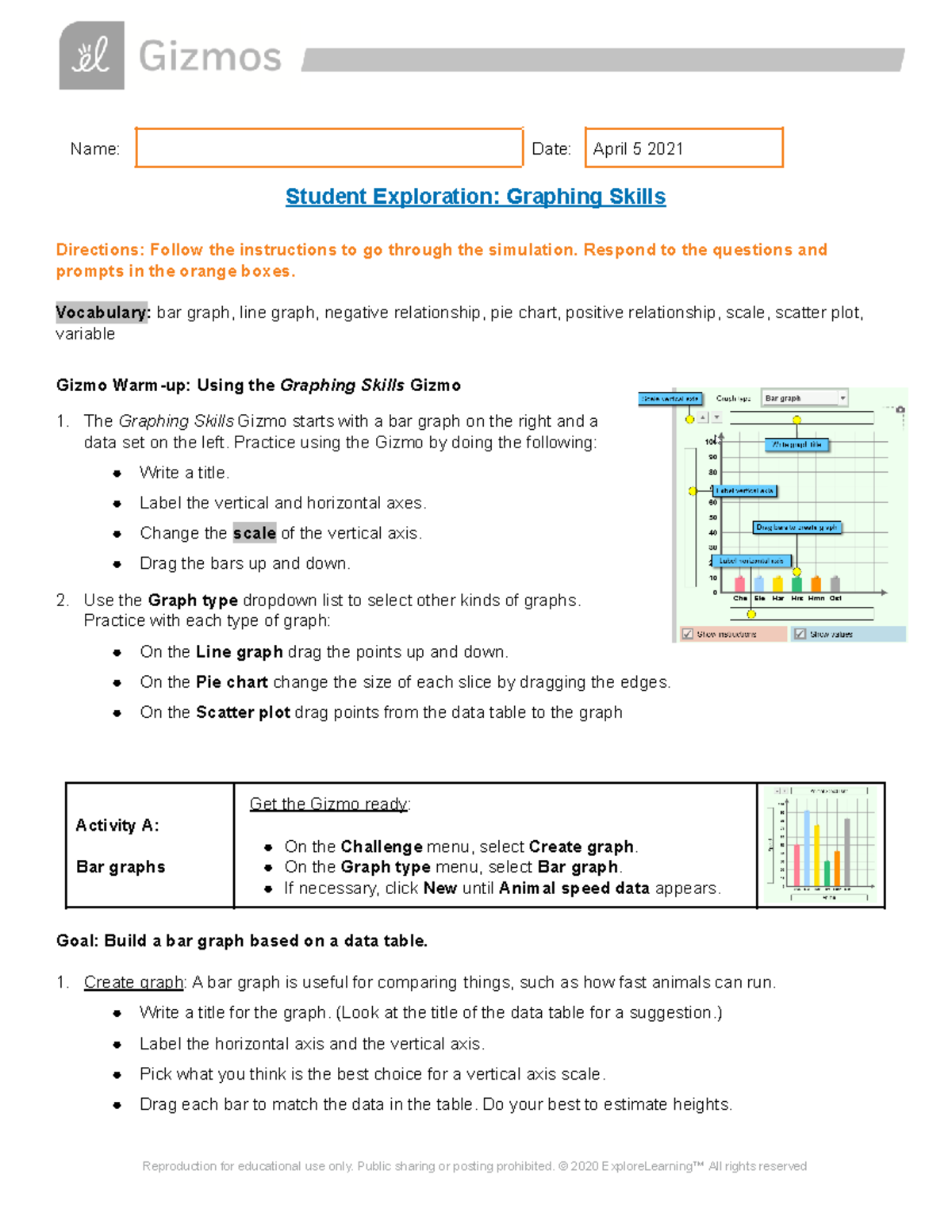 - Graphing Skills SE - thats wild cuh - Name: Date: April 5 2021