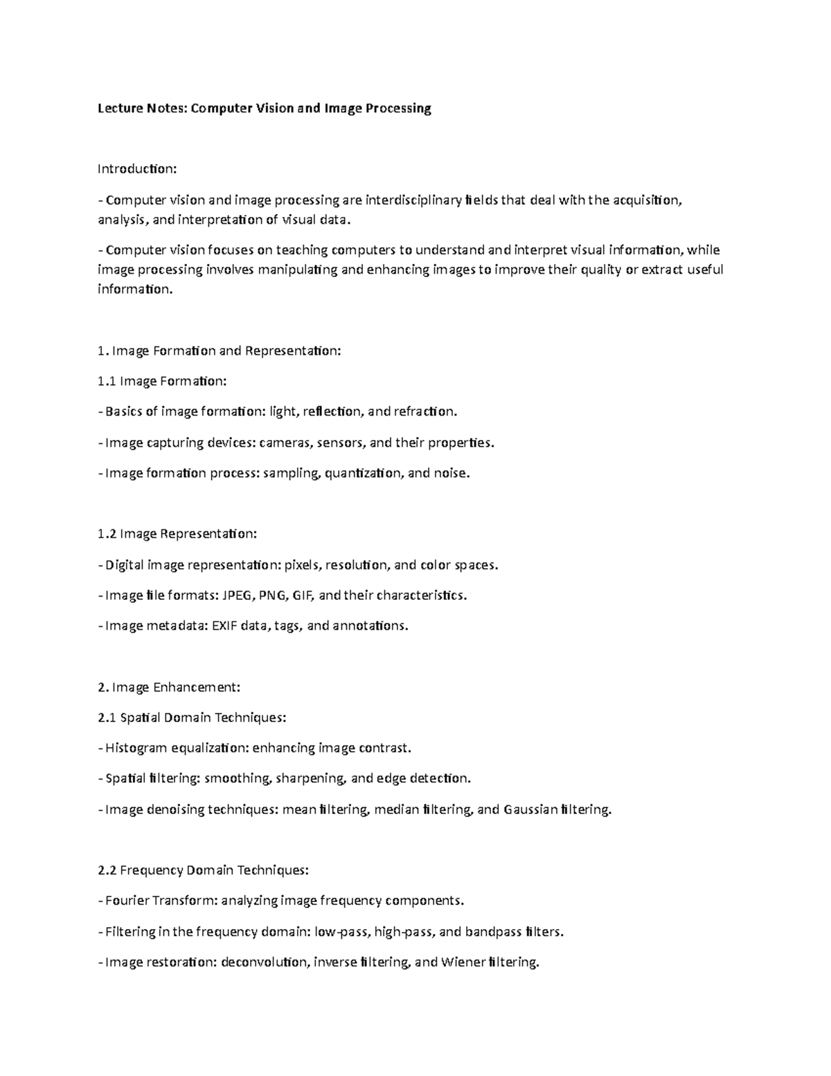lecture-notes-computer-vision-and-image-processing-lecture-notes