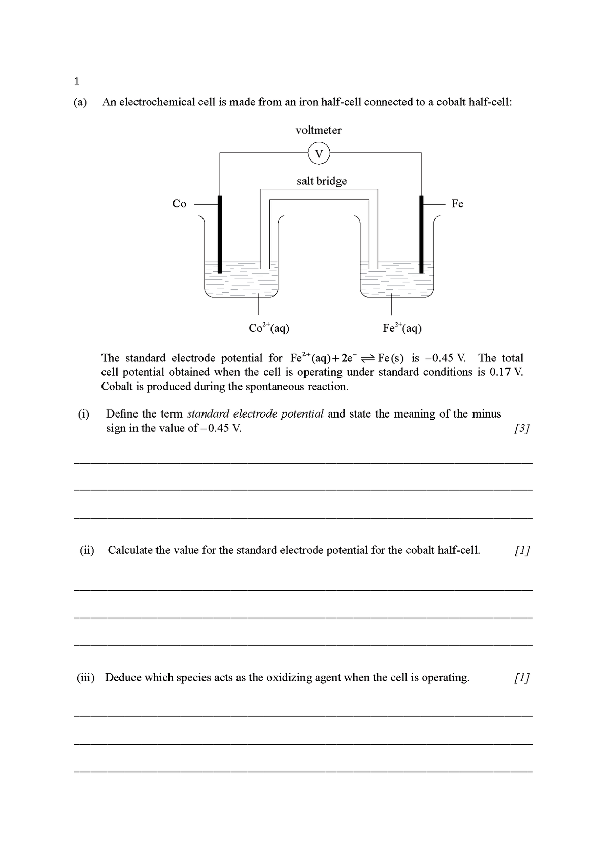 Electrochemistry - There are two types of electrochemical cells ...