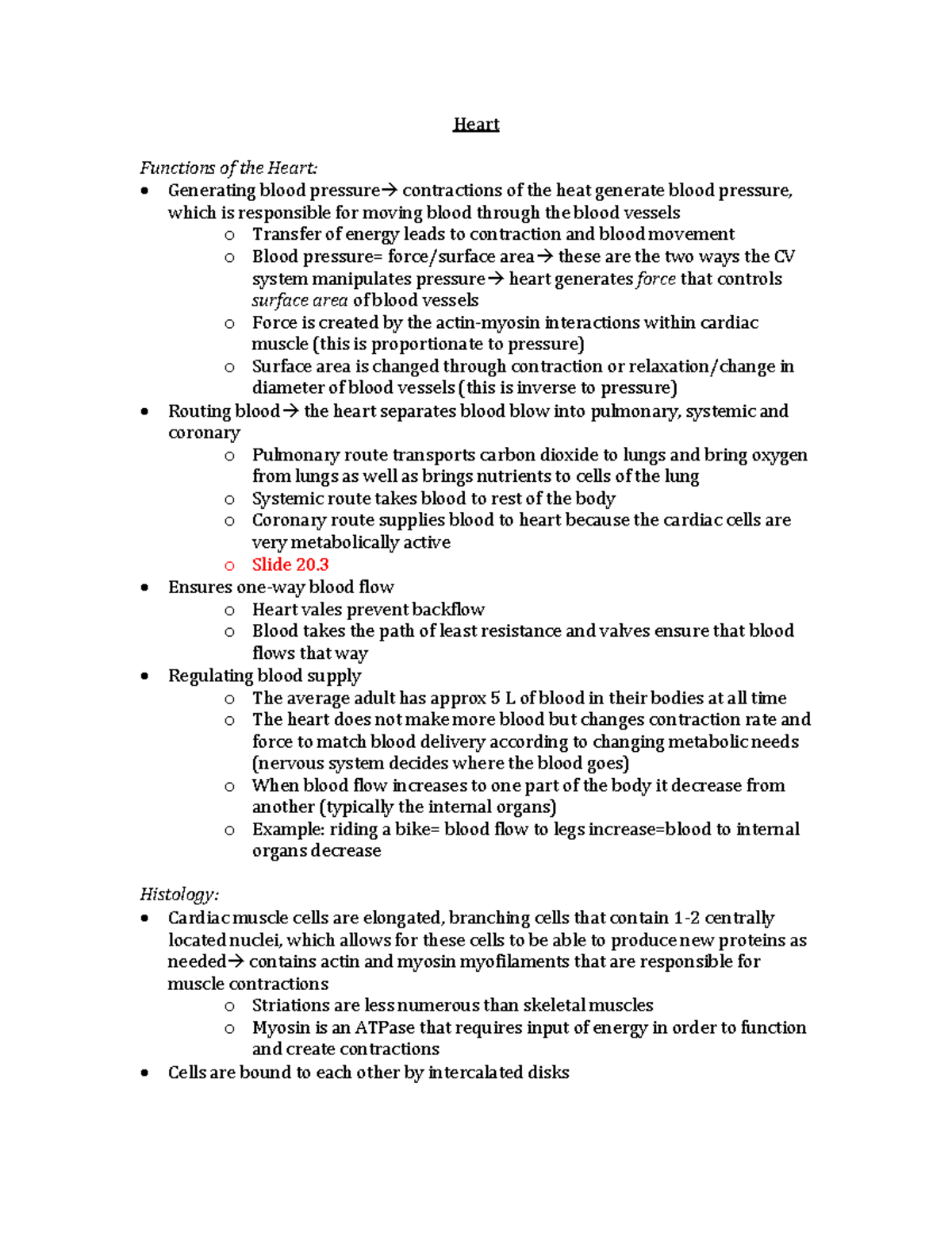 Human Anatomy and Physiology II - Lecture notes - 4. Heart - Heart ...