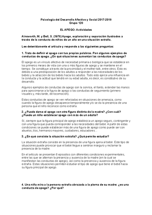 Psicología Del Desarrollo Afectivo Y Social - Tema 1 - Las teorías ...