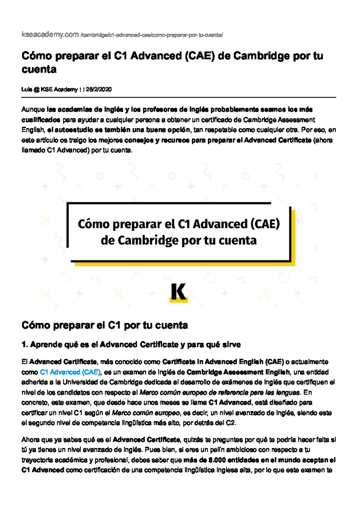 AA.Cómo preparar el C1 Advanced (CAE) de Cambridge por tu cuenta ...