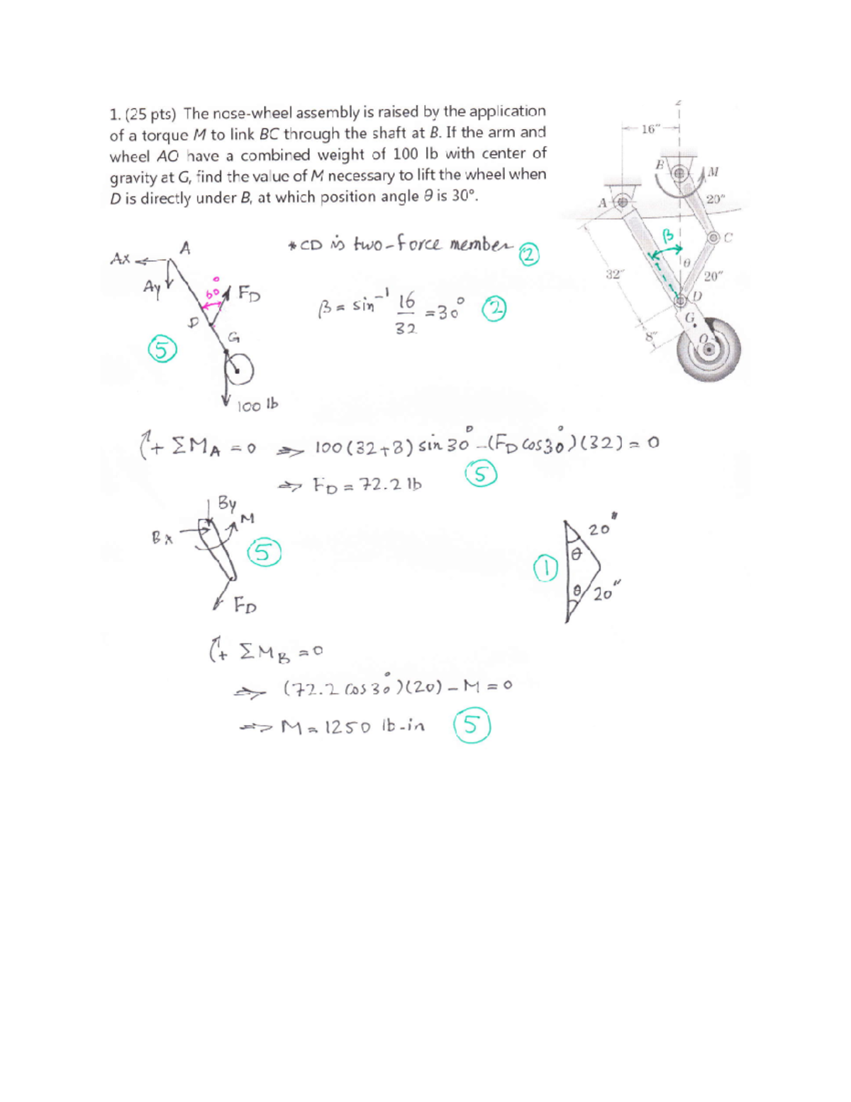 Practice Exam 2 Statics - ENGR21100004 - Studocu