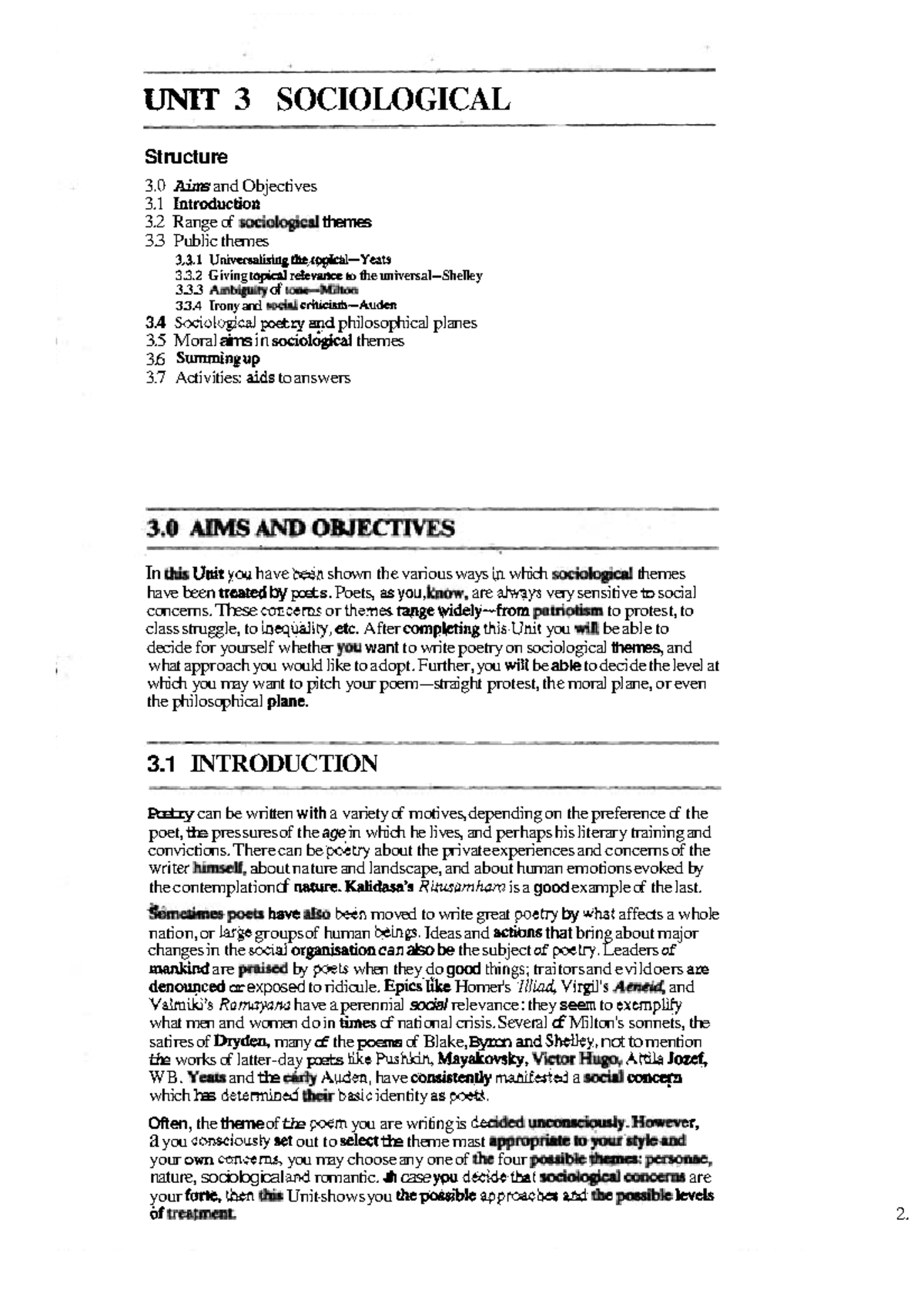 Sociological - Writing fluently - UNlT 3 SOCIOLOGICAL Structure 3 .O ...