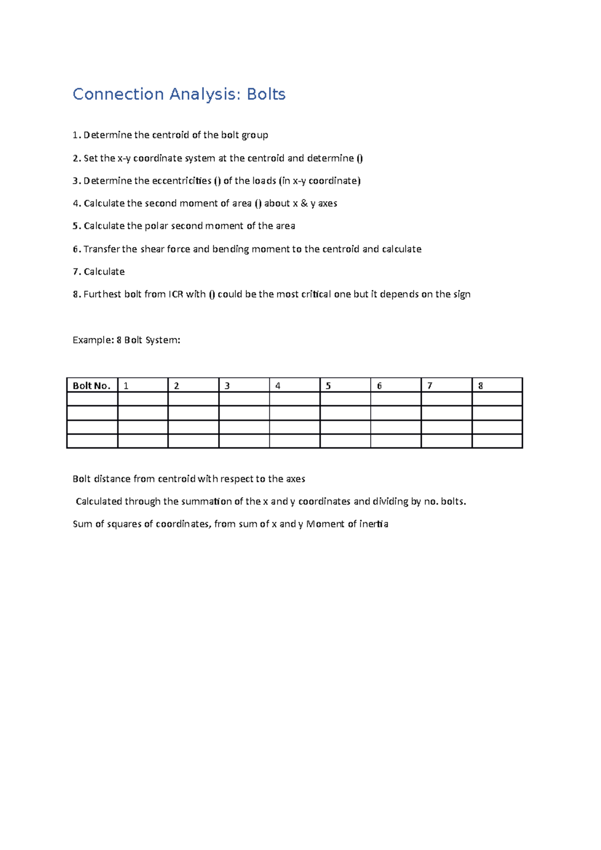 Connection Analysis - CVEN3303 - UNSW Sydney - Studocu