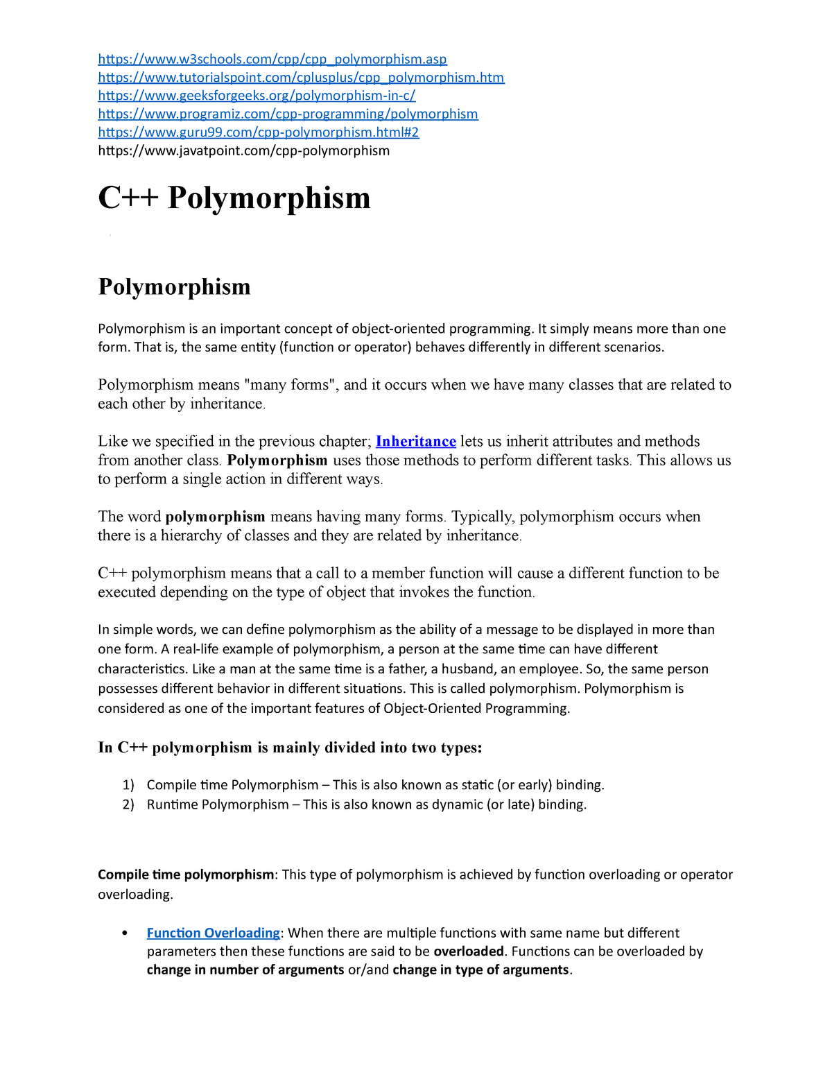 C++ Polymorphism - GeeksforGeeks