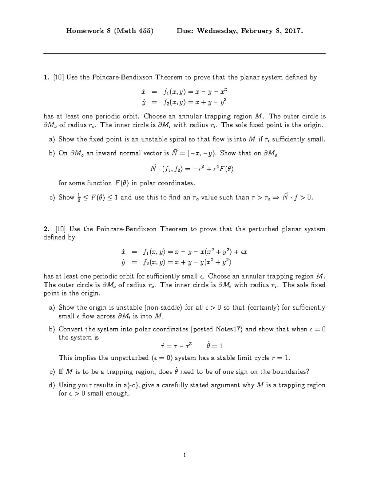 Math455 16 17 Assignment 8 Math 455 Msu Studocu