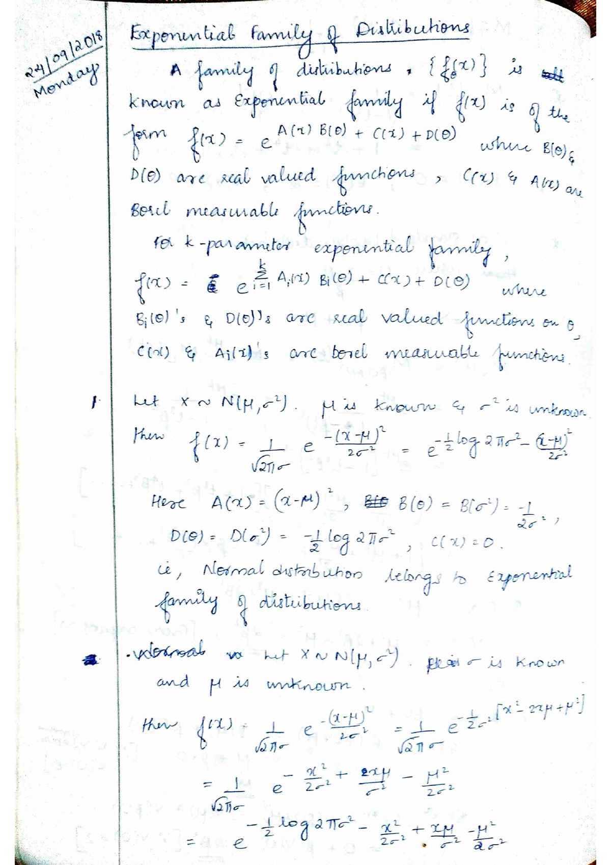 Exponential Family And Pearson Family - Msc. Statistics - Studocu