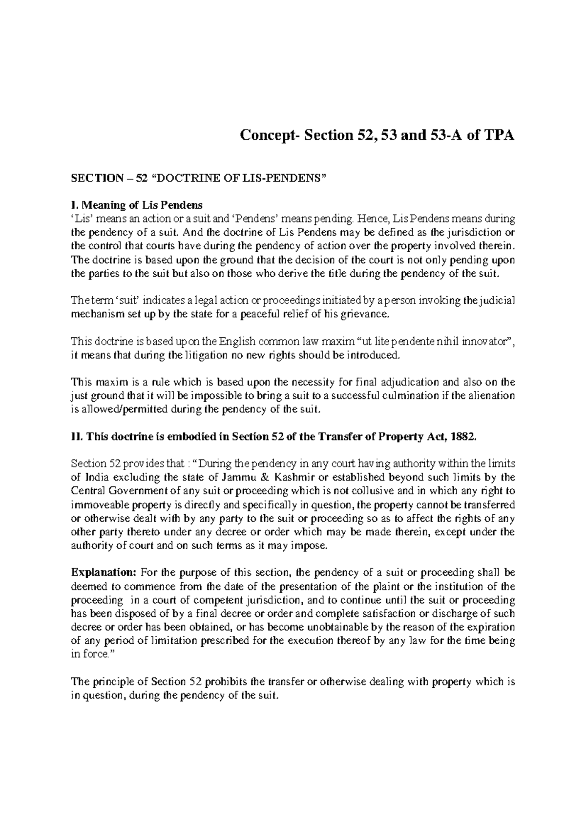 Section 52 & 53 - Wjjwjwwb - Course Name- LL 4 th sem Subject- TPA ...