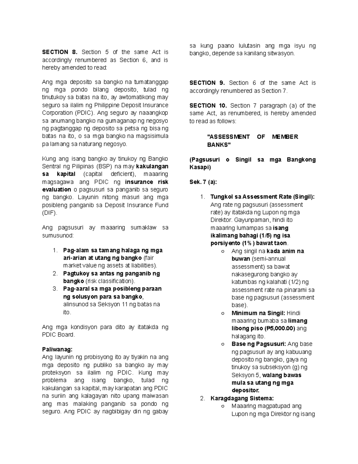 Untitled document - lecture notes - SECTION 8. Section 5 of the same ...