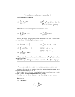 Final 2019, questions and answers - Math 262 Final Exam Review Let the ...