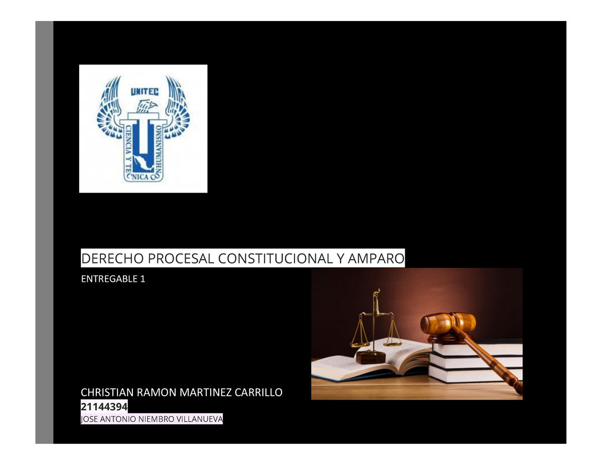 E1- Derecho Procesal Constitucional Y Amparo - DERECHO PROCESAL ...