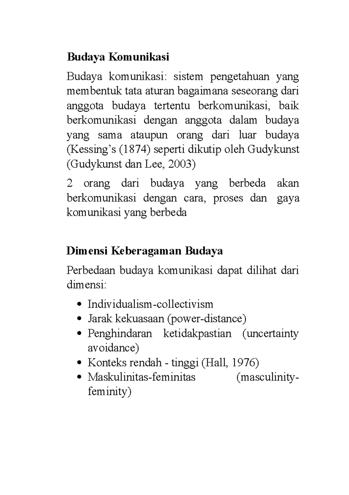 Catatan Kuliah 3 - Budaya Komunikasi Budaya Komunikasi: Sistem ...