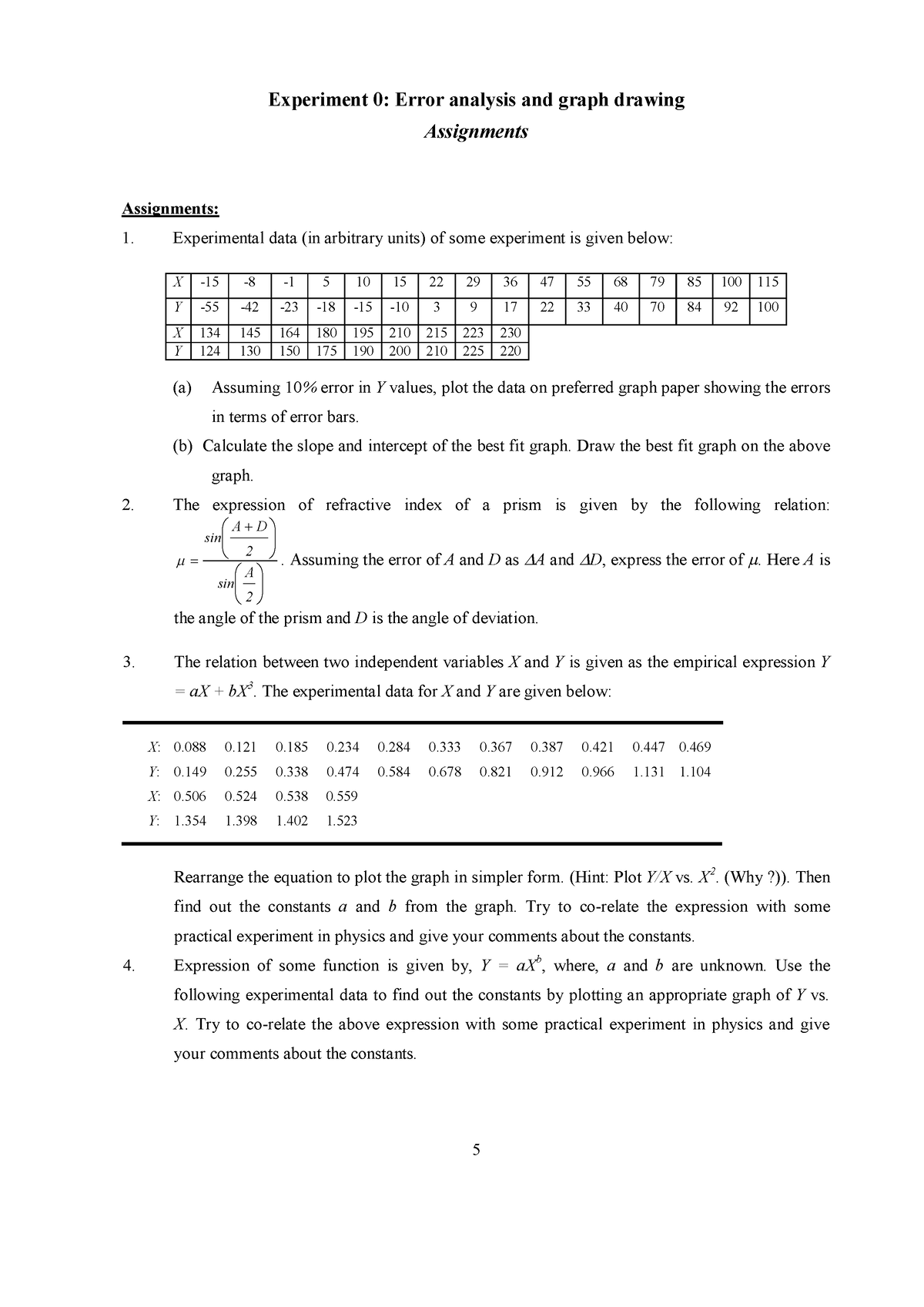 assignment on error analysis