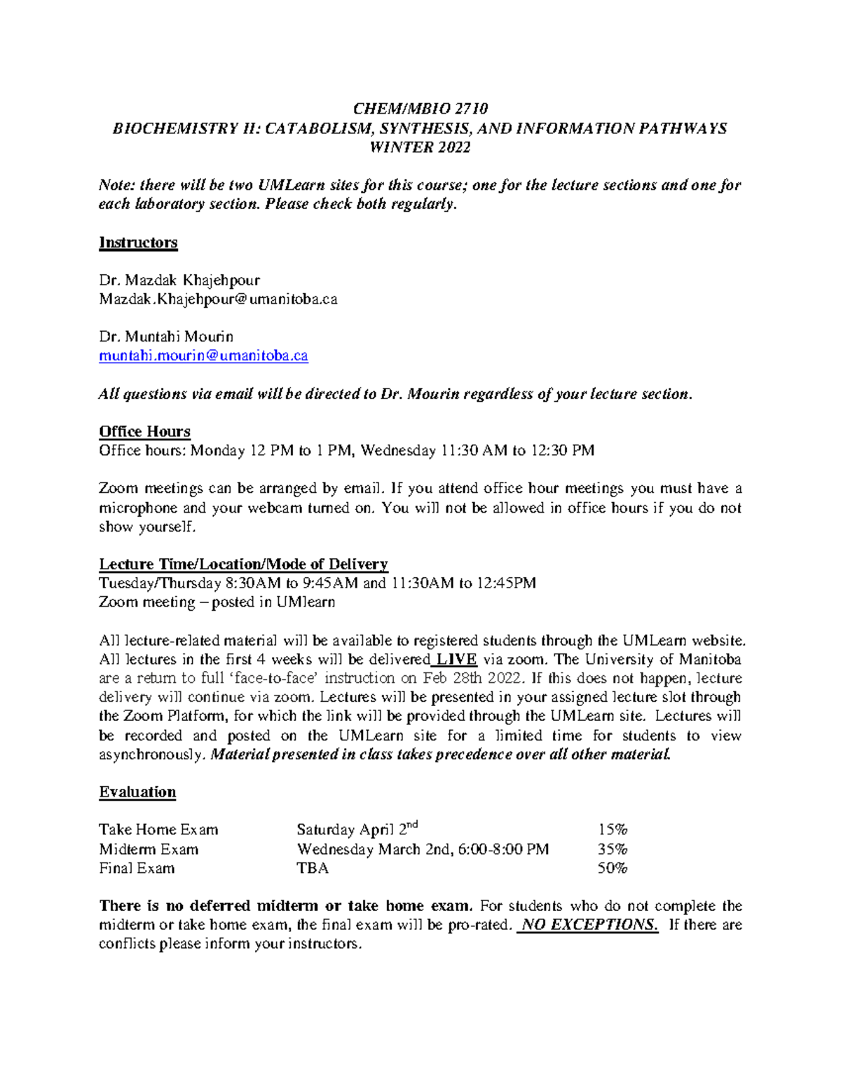 2022 Syllabus chem 4101 practice material CHEM/MBIO 2710
