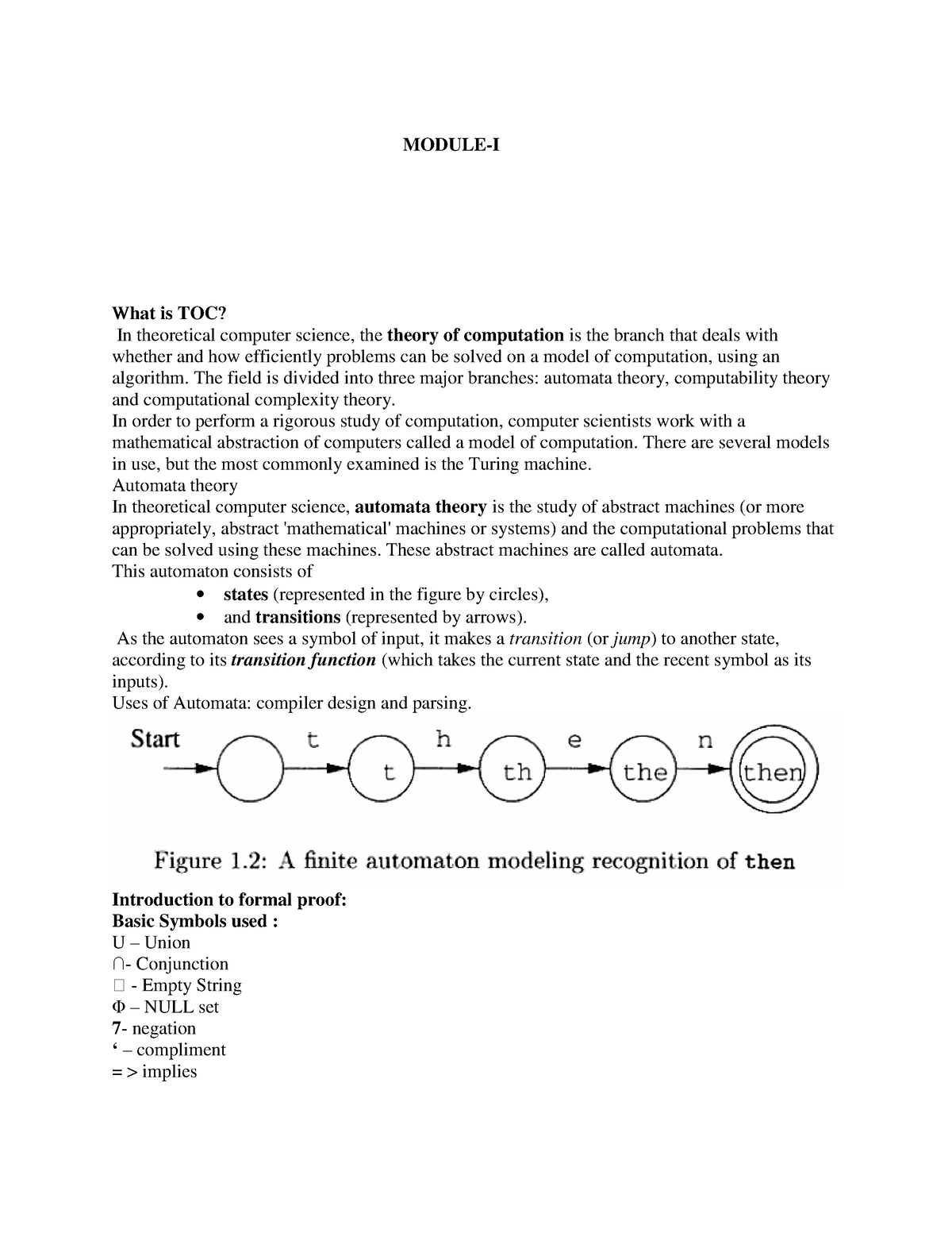 what-is-theory-of-computation-module-i-wwwhat-is-toc-in