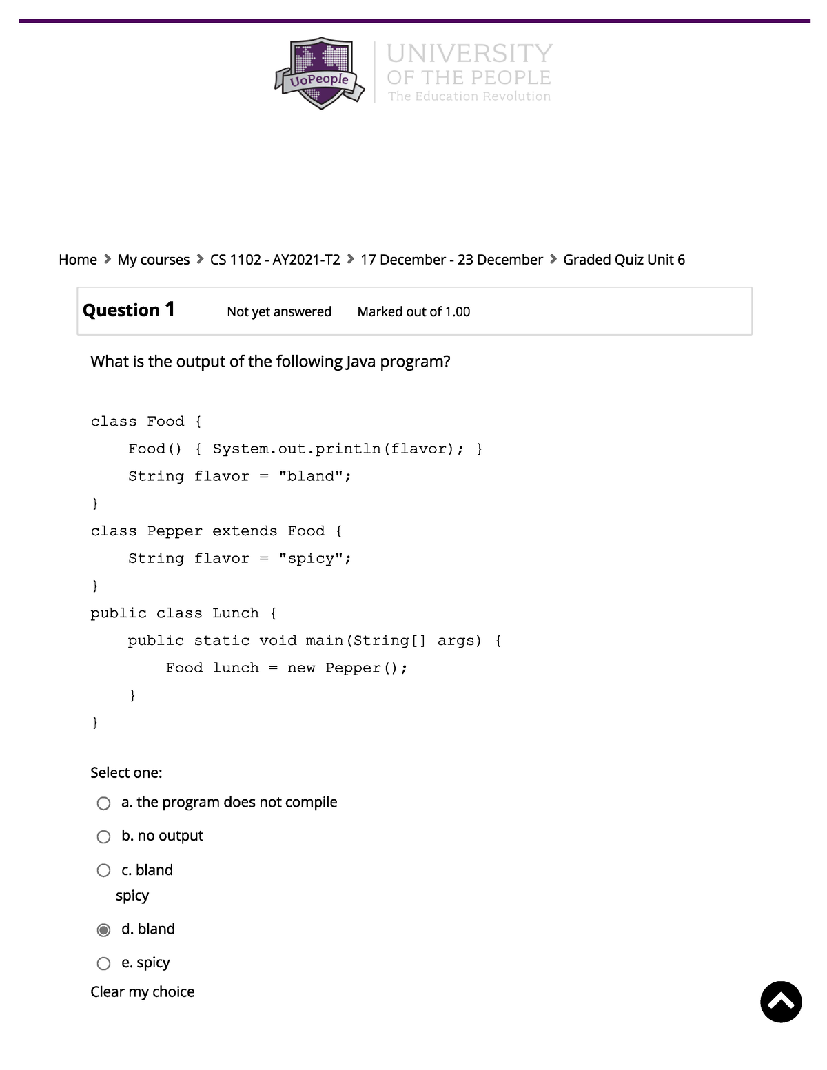 CS1102 AY2021-T2 Graded Quiz Unit6 01 - CS1102 - Studocu