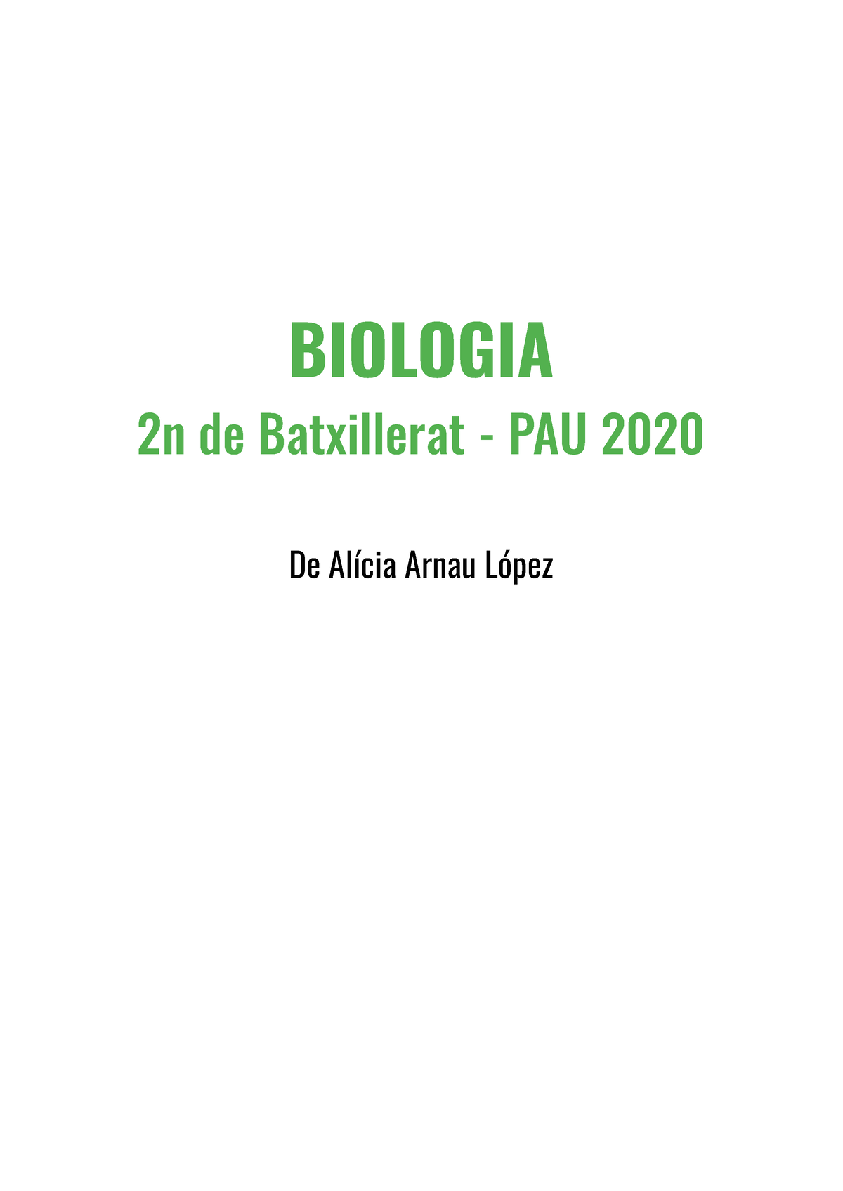 Biologia Selectivitat Definitiu - Fisiopatologia - UB - Studocu