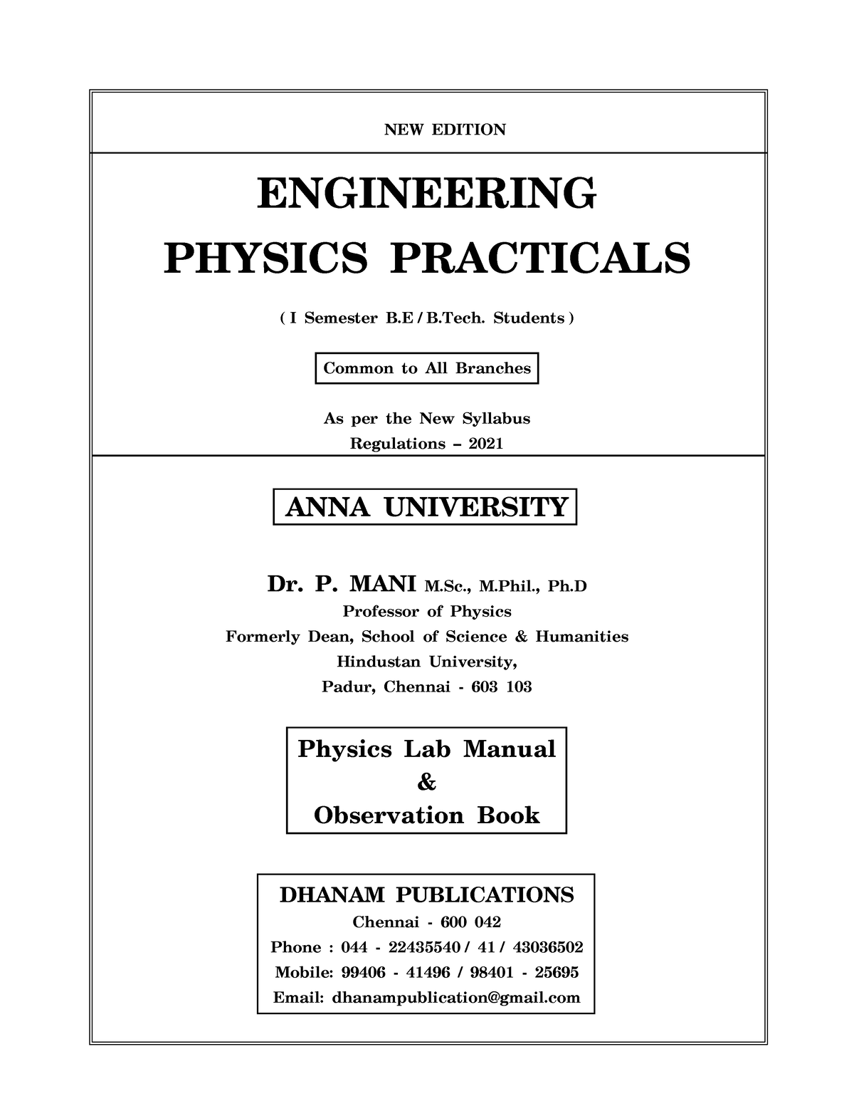 Physics LAB Manual R 21 2023 ENGINEERING PHYSICS PRACTICALS I   Thumb 1200 1553 