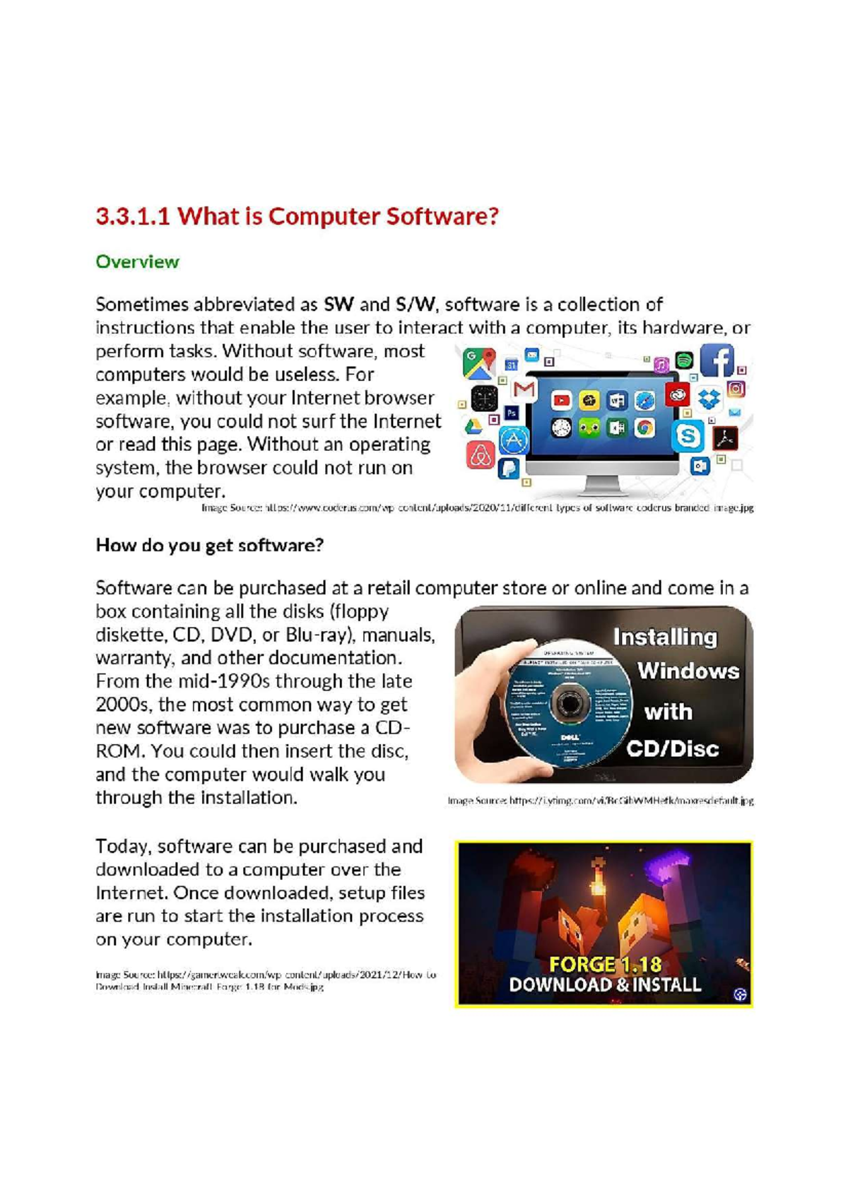 3.3.1.1 What is Computer Software - Living in the IT era - Studocu
