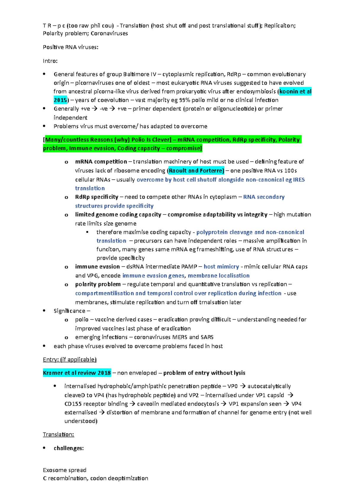 Positive RNA viruses essays - Polarity problem; Coronaviruses Positive ...