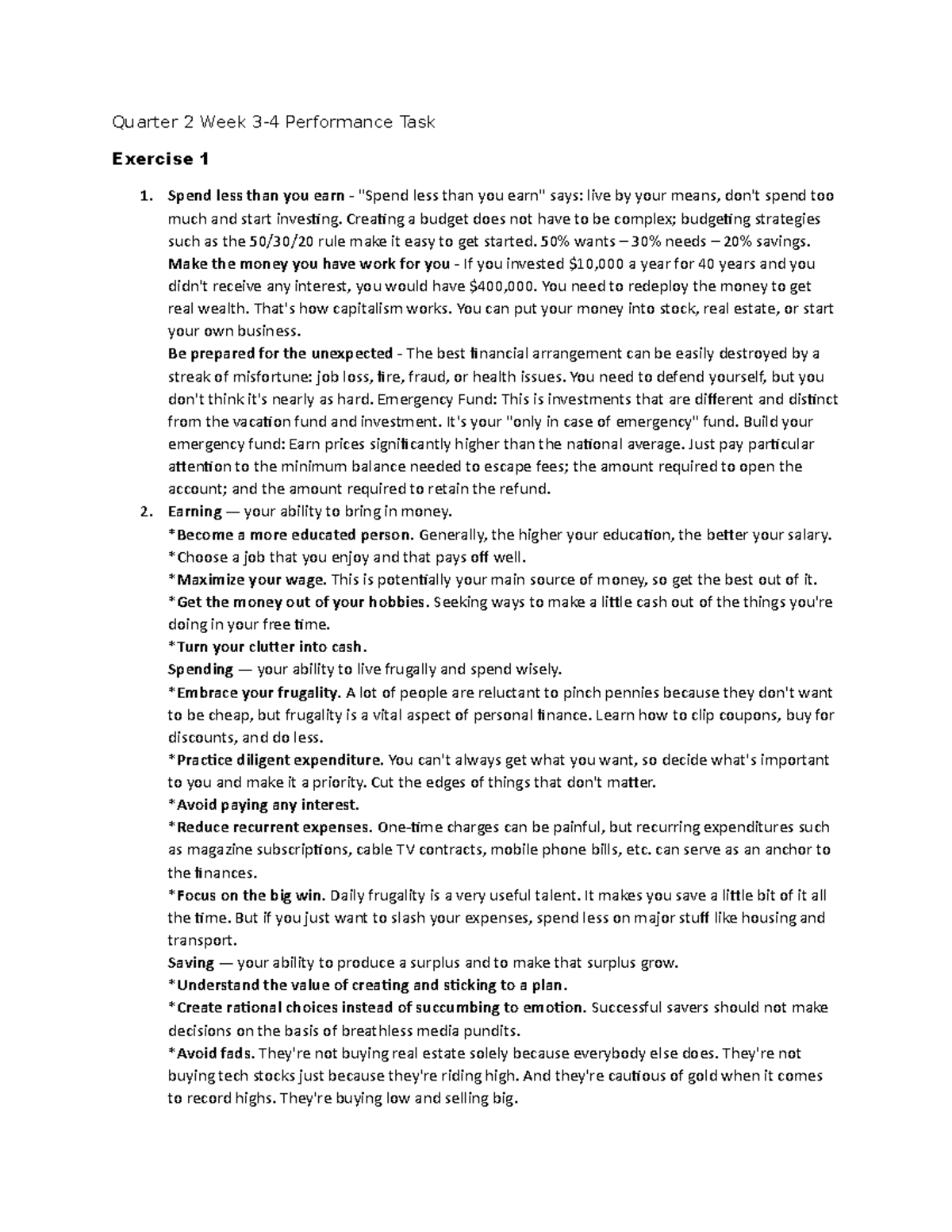 Bus Fin 12 Q2 w3-4 - BUSINESS FINANCE - Quarter 2 Week 3-4 Performance ...