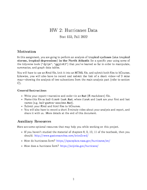 Hw1-instructions - homework 1 instructions for stat 133 course - HW 1 ...
