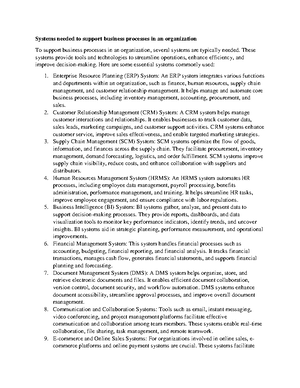 Information Systems - this are the lecture notes - INFORMATION SYSTEMS ...