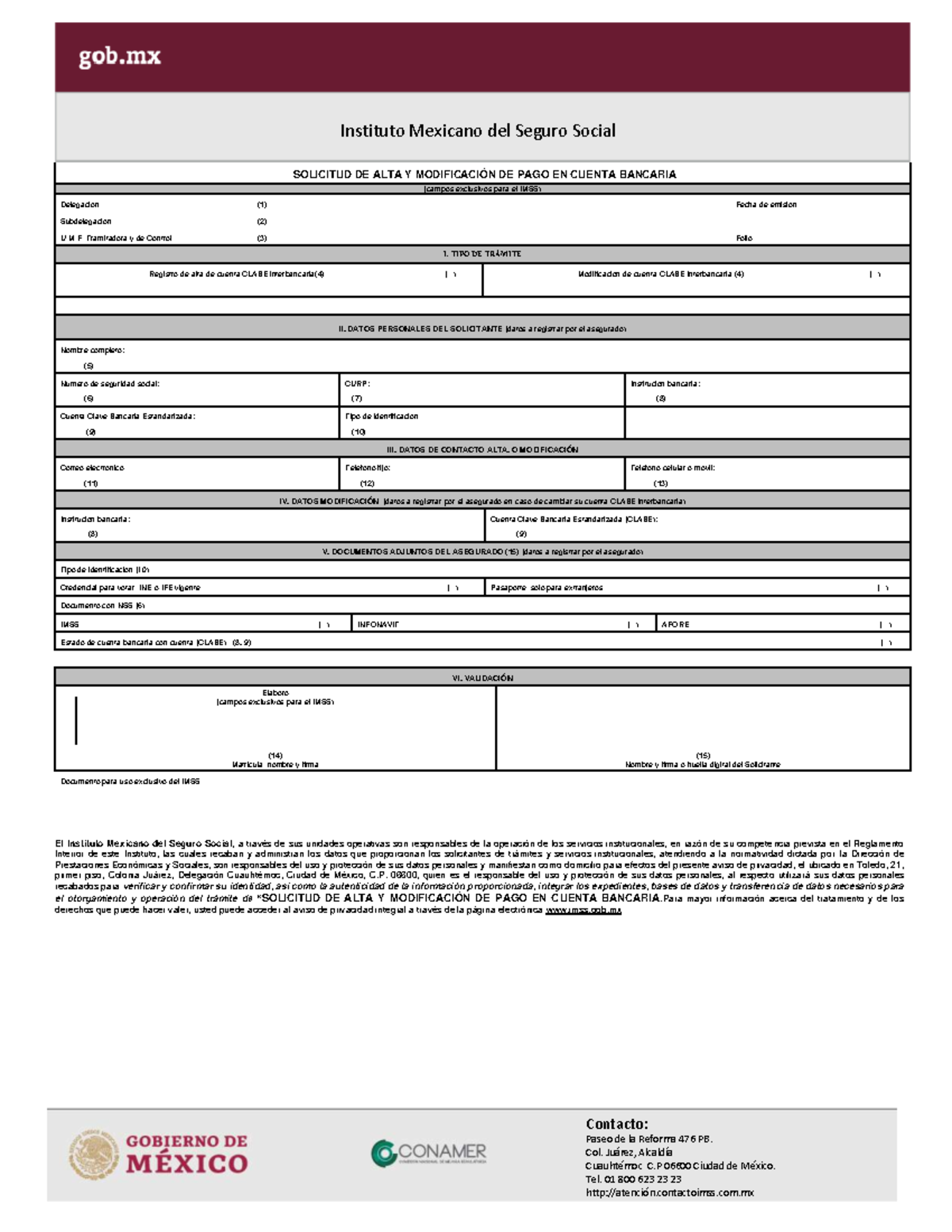 IMSS 01 036 A Solicitud Acreditamiento 2022 - Instituto Mexicano del ...