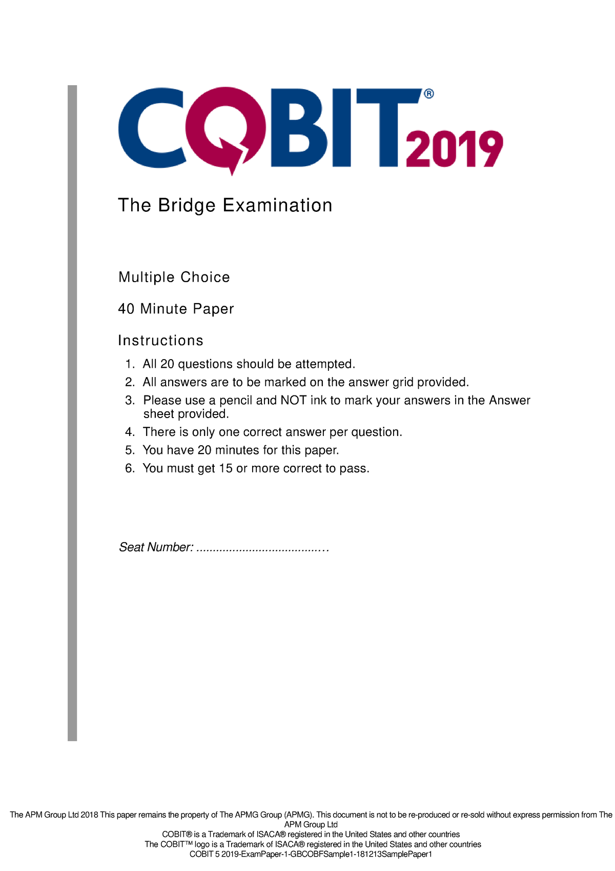 COBIT-2019 Test Dump