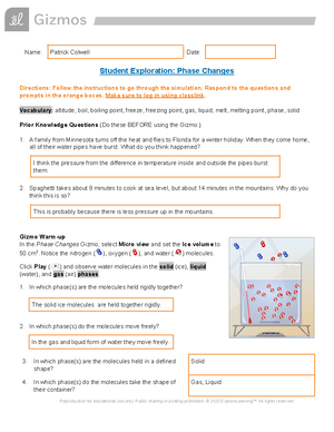 Patrick Colwell - Electron Configuration SE - Name: Date: Student ...
