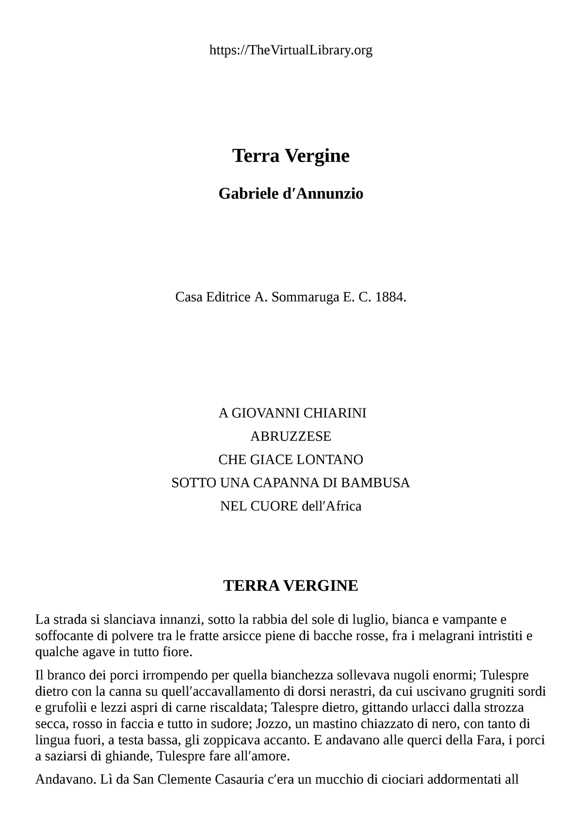 La bolla di sapone di Gabriele D'Annunzio 