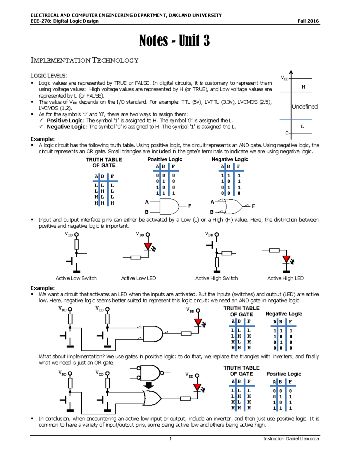 Notes - Unit 3 - ECE-2 78 : Digital Logic Design Fall 2016 Notes - Unit ...