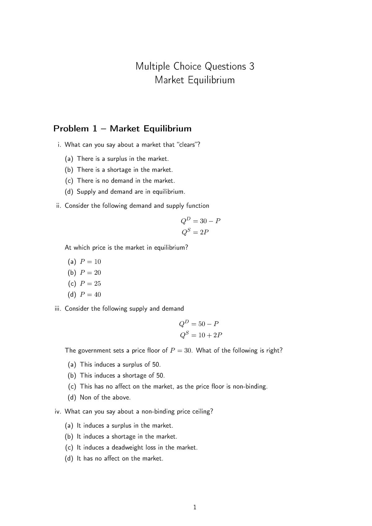 Multiple Choice Questions 3 Introduccio A L Economia Ub Studocu