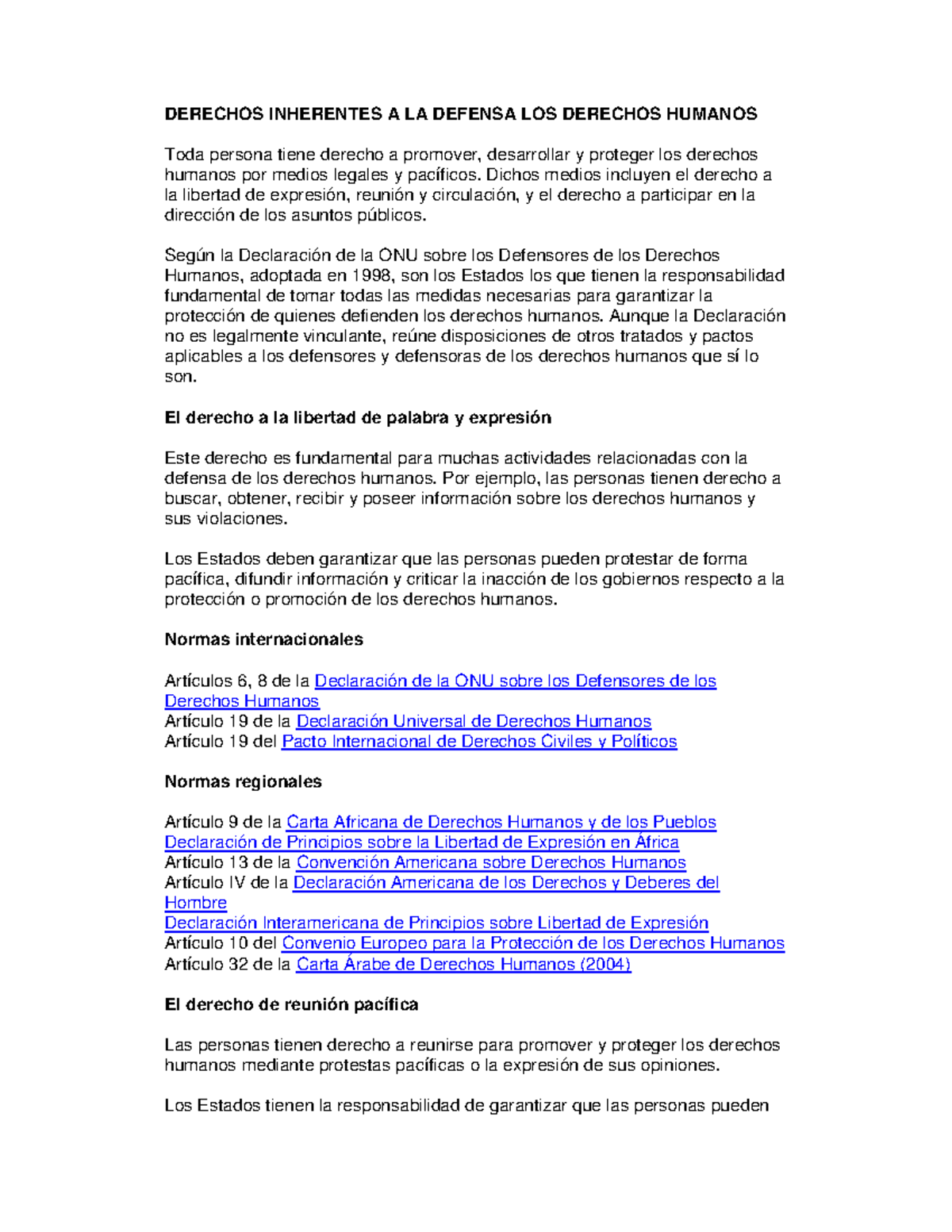 4.La defensa de los DDHH - DERECHOS INHERENTES A LA DEFENSA LOS ...