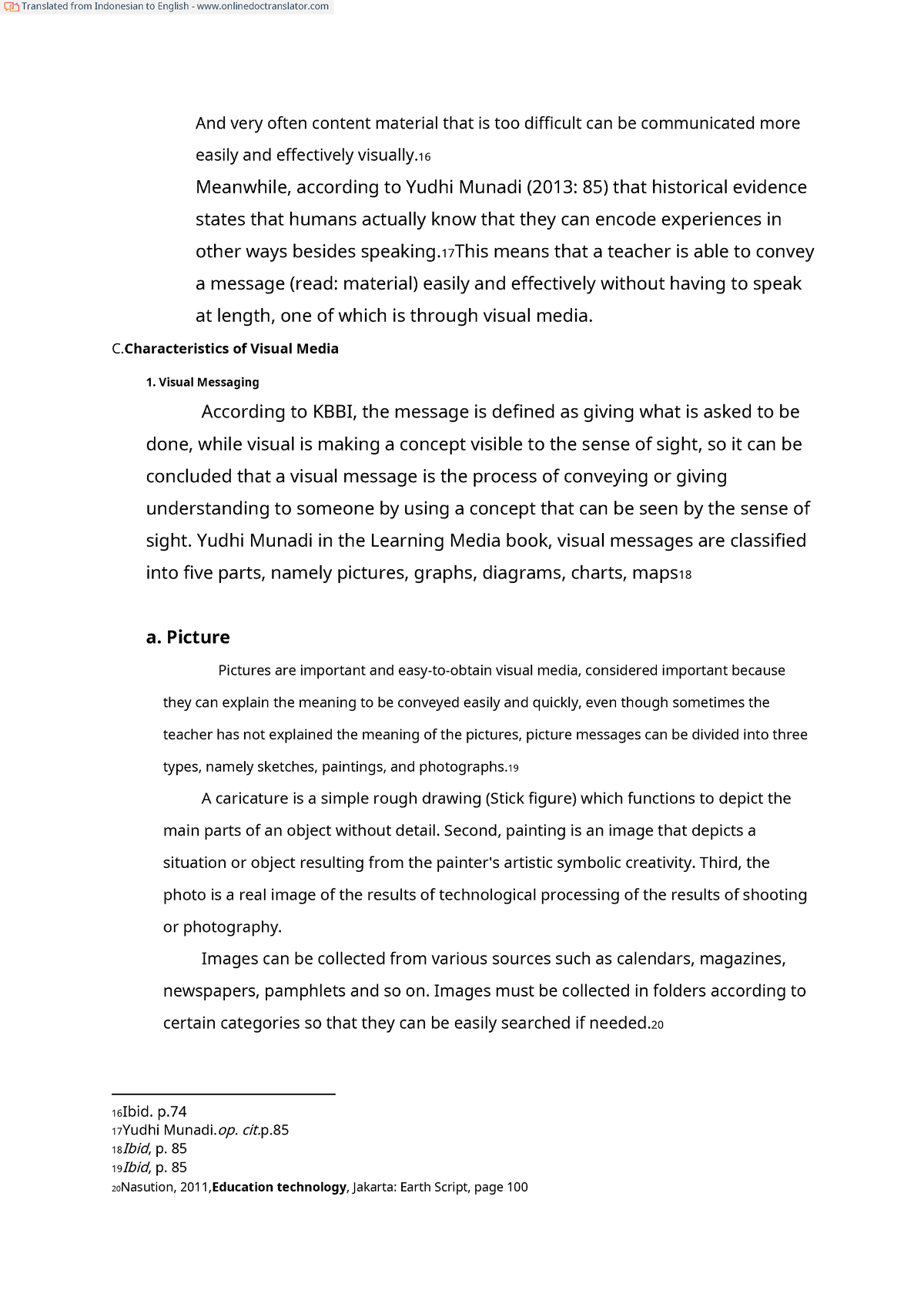 Characteristics of Visual Media - And very often content material that ...