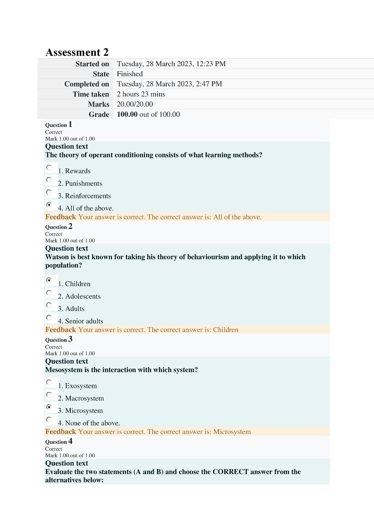 PED3701 QUIZ Assesment 2,3,5,7,8 - Assessment 2 Started On Tuesday, 28 ...