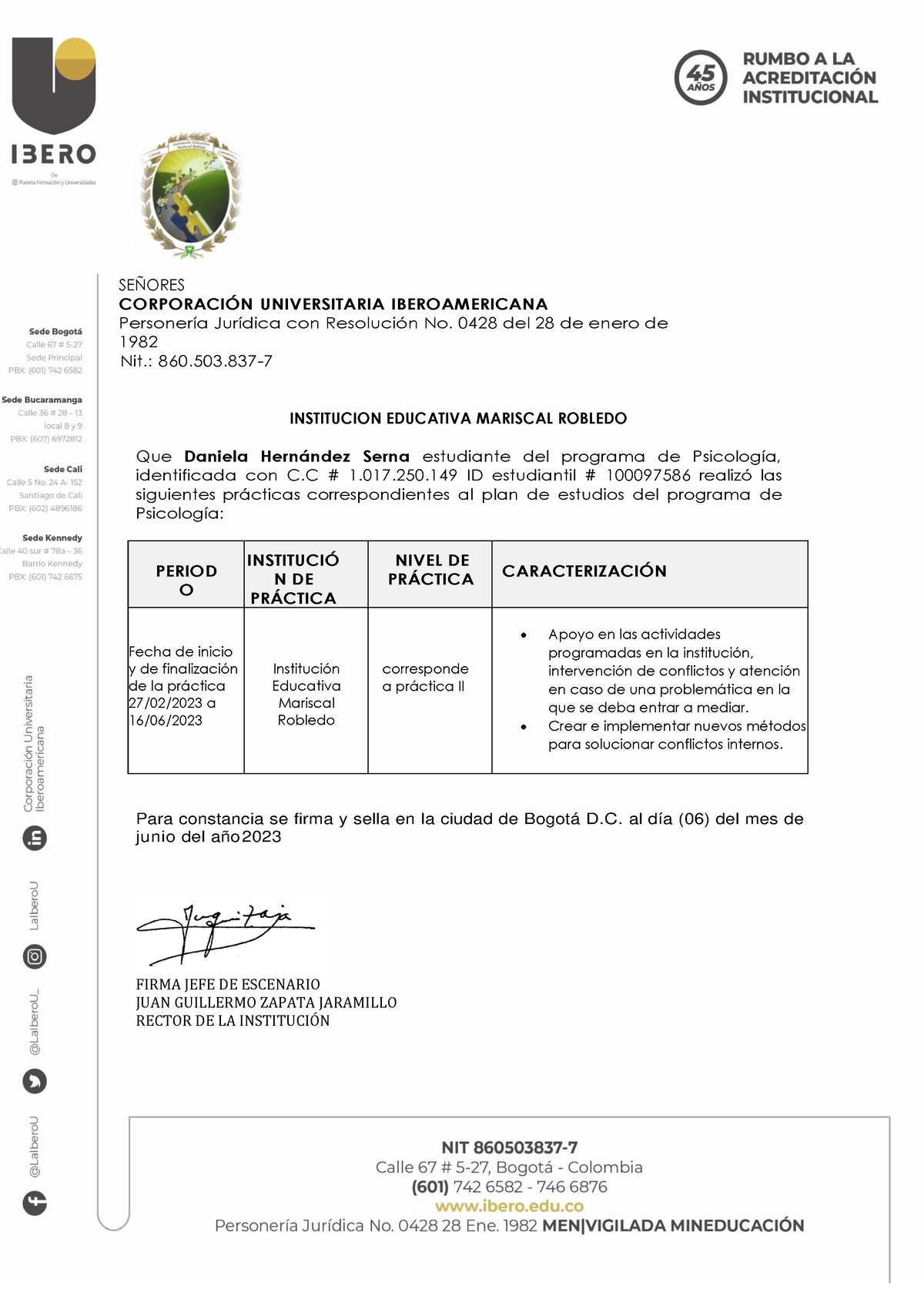 2. Certificado De Prácticas - SE—ORES CORPORACI”N UNIVERSITARIA ...