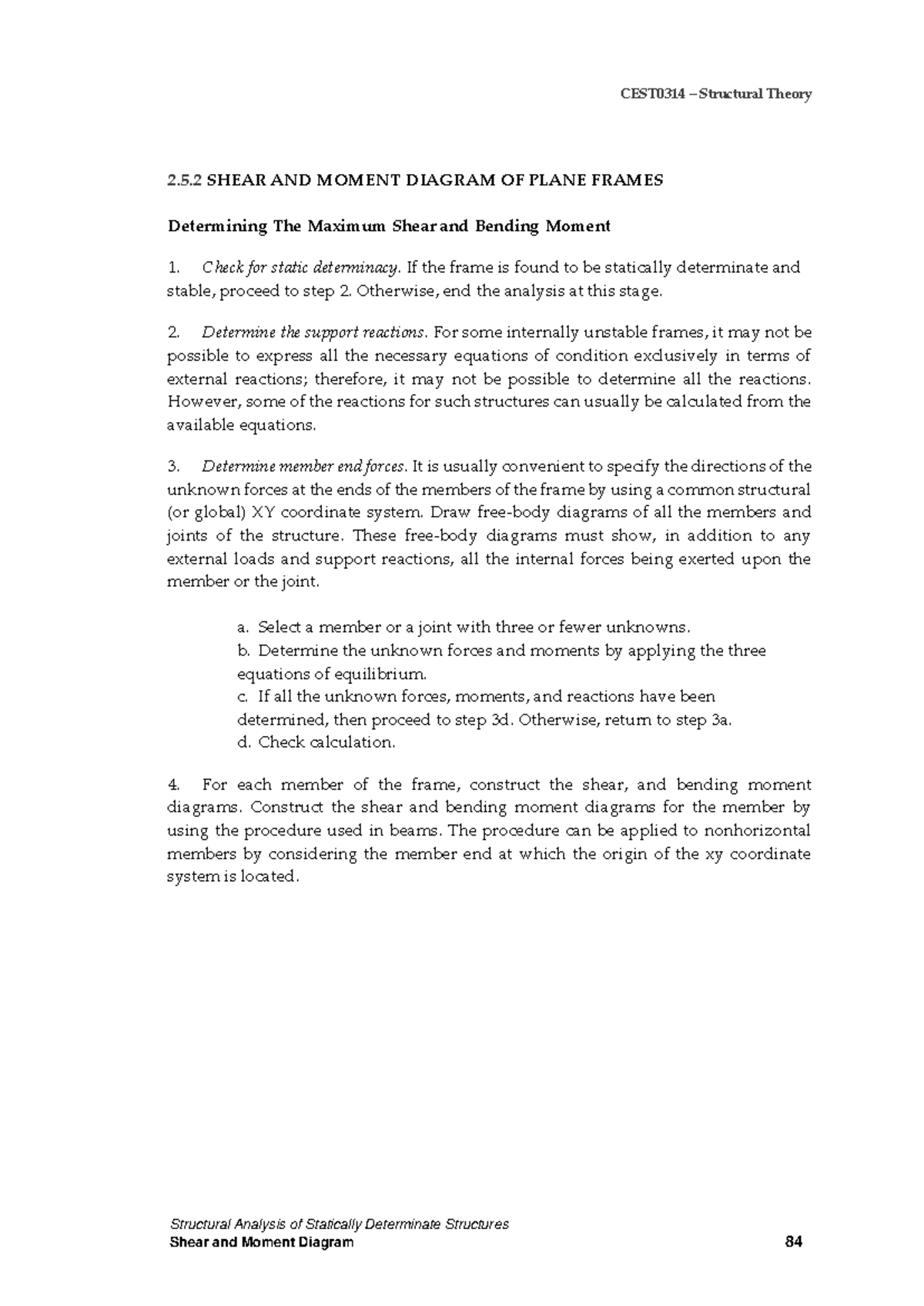 [Learning Module} Shear and Moment Diagram of Plane Frames - Structural ...