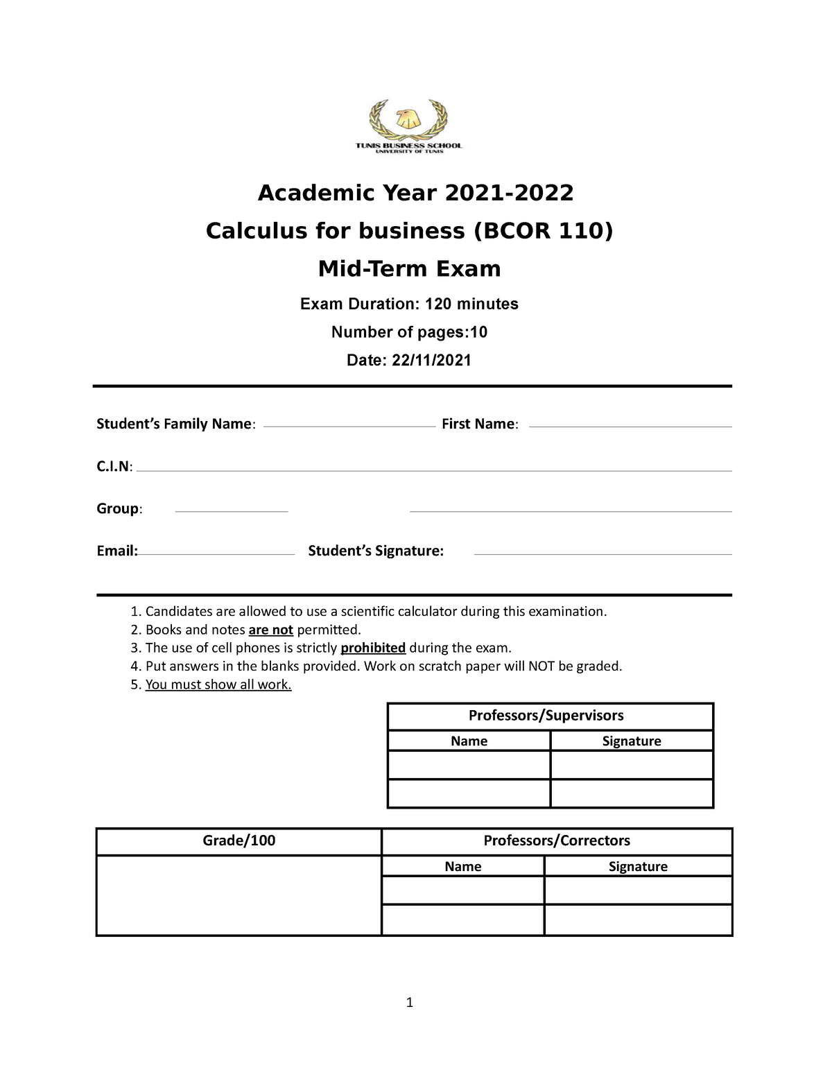 midterm-2021-2022-academic-year-2021-calculus-for-business-bcor-110