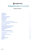 IB Chemistry Formula Booklet 2025