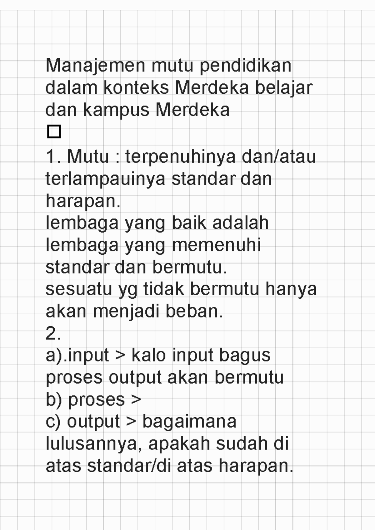 Manajemen mutu pendidikan dalam konteks Merdeka belajar dan kampus ...