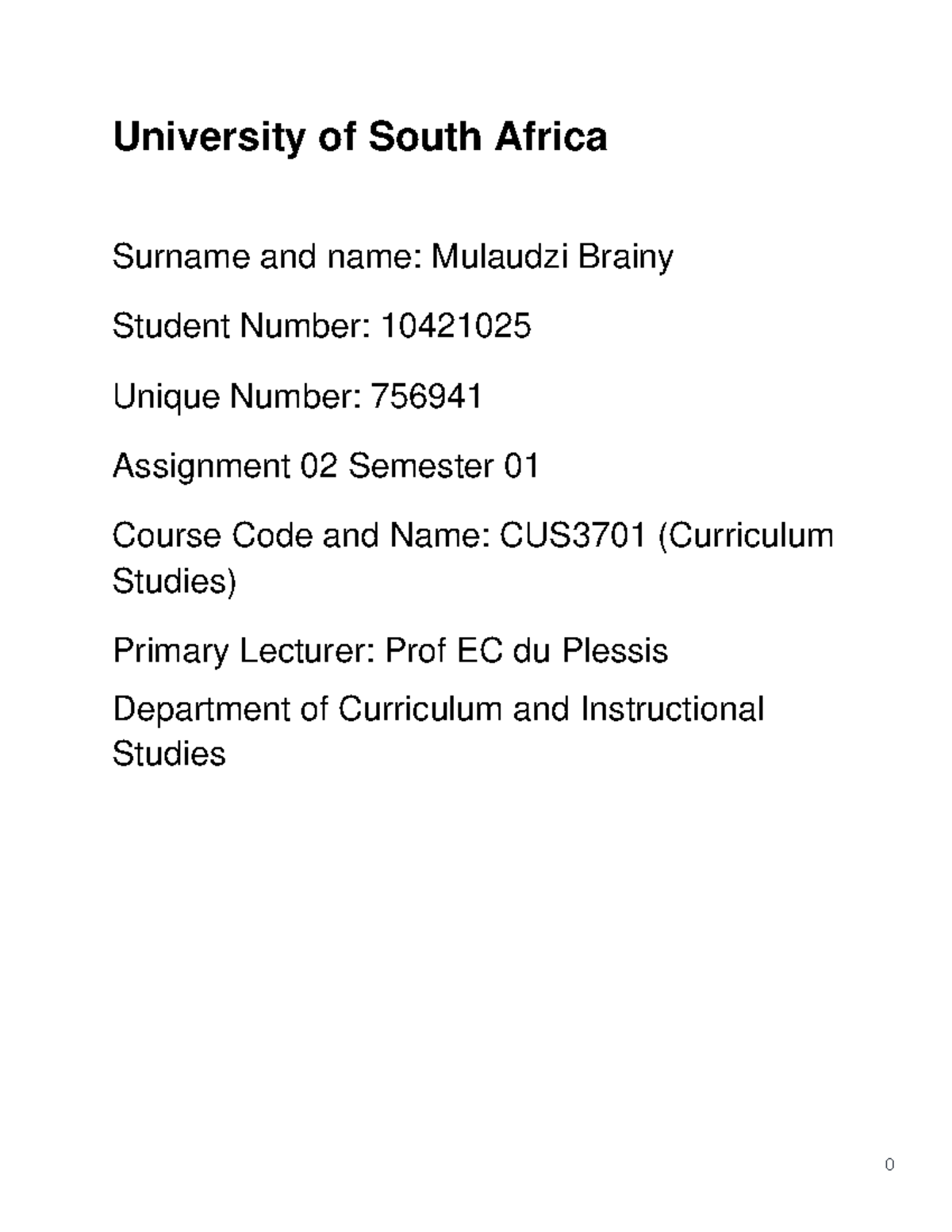 10421025-cus3701-02-mark092100-university-of-south-africa-surname-and